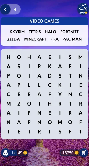game screen